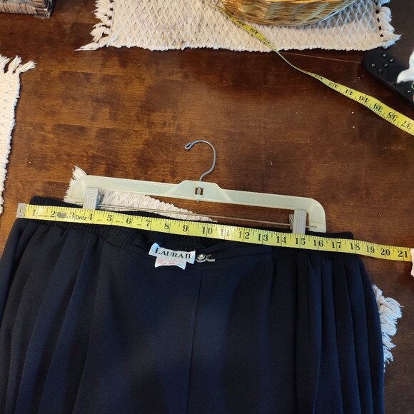 Vintage LAURA II Palazzo Black 🖤 Wide Leg Pants, Sz 18 - Picture 5 of 11